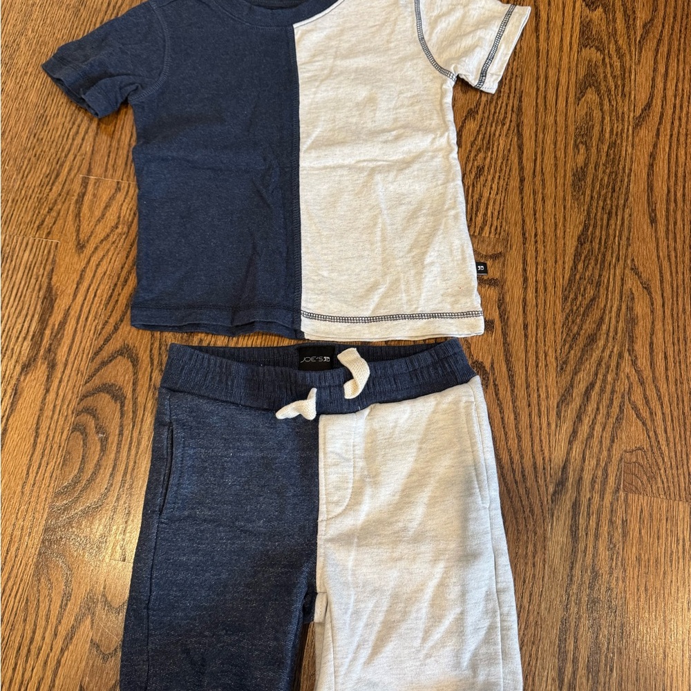 Joes Jeans Two-Tone Kids' T-Shirt and Shorts Set